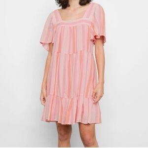 Rails Pink and Orange Striped Mini Dress